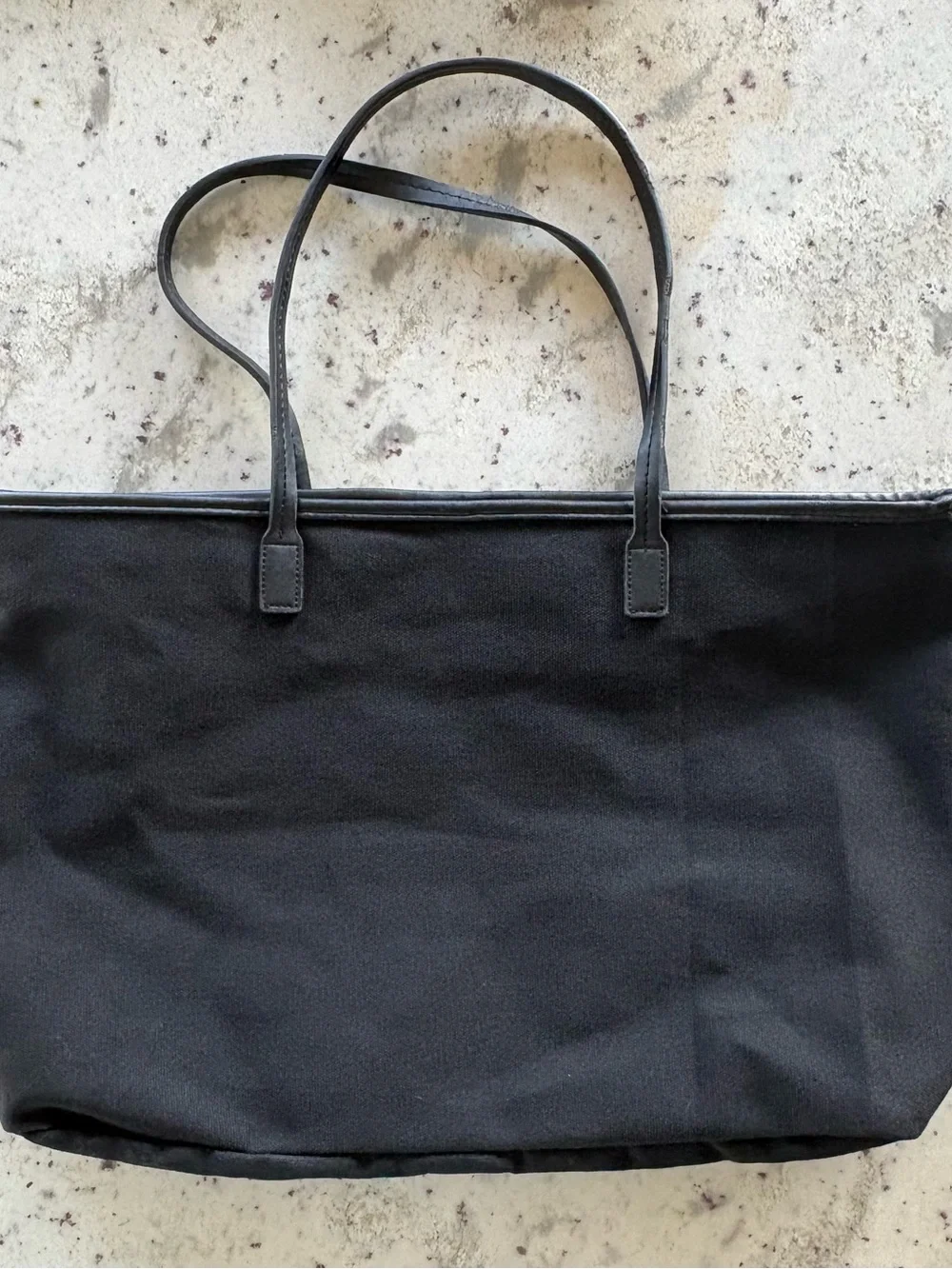 Cleobella Black Canvas Tote Bag with Leather Handles - perfect beach bag